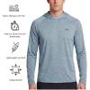 image:imageEddie Bauer Mens Hooded Long Sleeve Rash Guard Shirt  Sun Protection Lightweight Quick Dry Hoodie with Stretch Loose FitBurlap  Blue Fog