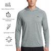 image:imageEddie Bauer Mens Hooded Long Sleeve Rash Guard Shirt  Sun Protection Lightweight Quick Dry Hoodie with Stretch Loose FitHeather  Grey