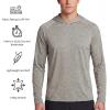 image:imageEddie Bauer Mens Hooded Long Sleeve Rash Guard Shirt  Sun Protection Lightweight Quick Dry Hoodie with Stretch Loose FitHeather  Mushroom