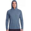 image:imageEddie Bauer Mens Hooded Long Sleeve Rash Guard Shirt  Sun Protection Lightweight Quick Dry Hoodie with Stretch Loose FitHeather  Tile Blue