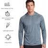 image:imageEddie Bauer Mens Hooded Long Sleeve Rash Guard Shirt  Sun Protection Lightweight Quick Dry Hoodie with Stretch Loose FitHoneycomb  Chambray Blue