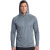 image:imageEddie Bauer Mens Hooded Long Sleeve Rash Guard Shirt  Sun Protection Lightweight Quick Dry Hoodie with Stretch Loose FitHoneycomb  Chambray Blue