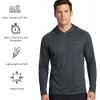 image:imageEddie Bauer Mens Hooded Long Sleeve Rash Guard Shirt  Sun Protection Lightweight Quick Dry Hoodie with Stretch Loose FitHoneycomb  Storm