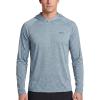 image:imageEddie Bauer Mens Hooded Long Sleeve Rash Guard Shirt  Sun Protection Lightweight Quick Dry Hoodie with Stretch Loose FitBurlap  Blue Fog