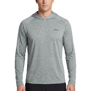 image:imageEddie Bauer Mens Hooded Long Sleeve Rash Guard Shirt  Sun Protection Lightweight Quick Dry Hoodie with Stretch Loose FitHeather  Patina