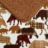 image:imageEddie Bauer  Oversized Throw Blanket 50x70 Reversible Plush Blanket for Couch or Bed Animal Print Room Decor Goose Sweater GreenAnimal Plaid Brown