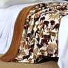 image:imageEddie Bauer  Oversized Throw Blanket 50x70 Reversible Plush Blanket for Couch or Bed Animal Print Room Decor Goose Sweater GreenAnimal Plaid Brown