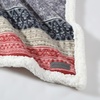 image:imageEddie Bauer  Oversized Throw Blanket 50x70 Reversible Plush Blanket for Couch or Bed Animal Print Room Decor Goose Sweater GreenFair Isle Dark Steel