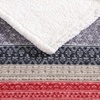 image:imageEddie Bauer  Oversized Throw Blanket 50x70 Reversible Plush Blanket for Couch or Bed Animal Print Room Decor Goose Sweater GreenFair Isle Dark Steel