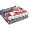image:imageEddie Bauer  Oversized Throw Blanket 50x70 Reversible Plush Blanket for Couch or Bed Animal Print Room Decor Goose Sweater GreenFair Isle Dark Steel