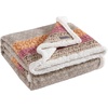 image:imageEddie Bauer  Oversized Throw Blanket 50x70 Reversible Plush Blanket for Couch or Bed Animal Print Room Decor Goose Sweater GreenFair Isle Khaki