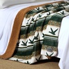 image:imageEddie Bauer  Oversized Throw Blanket 50x70 Reversible Plush Blanket for Couch or Bed Animal Print Room Decor Goose Sweater GreenGoose Sweater Green