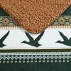 image:imageEddie Bauer  Oversized Throw Blanket 50x70 Reversible Plush Blanket for Couch or Bed Animal Print Room Decor Goose Sweater GreenGoose Sweater Green