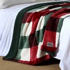 image:imageEddie Bauer  Oversized Throw Blanket 50x70 Reversible Plush Blanket for Couch or Bed Animal Print Room Decor Goose Sweater GreenMoutain Fall Plaid Green