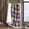 image:imageEddie Bauer  Oversized Throw Blanket 50x70 Reversible Plush Blanket for Couch or Bed Animal Print Room Decor Goose Sweater GreenNordic Plaid Purple
