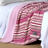 image:imageEddie Bauer  Oversized Throw Blanket 50x70 Reversible Plush Blanket for Couch or Bed Animal Print Room Decor Goose Sweater GreenShelton Fair Isle Purple