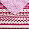 image:imageEddie Bauer  Oversized Throw Blanket 50x70 Reversible Plush Blanket for Couch or Bed Animal Print Room Decor Goose Sweater GreenShelton Fair Isle Purple