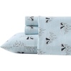 image:imageEddie Bauer  King Flannel Sheet Set Soft Brushed Cotton Bedding with Matching Pillowcases Fully Elastic Fitted Sheet Deep Pocket Bed Set Breathable AllSeason Comfort Rugged Plaid PurpleDog Friends Blue