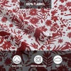image:imageEddie Bauer  King Flannel Sheet Set Soft Brushed Cotton Bedding with Matching Pillowcases Fully Elastic Fitted Sheet Deep Pocket Bed Set Breathable AllSeason Comfort Rugged Plaid PurpleArcadia Red
