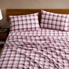 image:imageEddie Bauer  King Flannel Sheet Set Soft Brushed Cotton Bedding with Matching Pillowcases Fully Elastic Fitted Sheet Deep Pocket Bed Set Breathable AllSeason Comfort Rugged Plaid PurpleRugged Plaid Purple