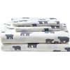 image:imageEddie Bauer  King Flannel Sheet Set Soft Brushed Cotton Bedding with Matching Pillowcases Fully Elastic Fitted Sheet Deep Pocket Bed Set Breathable AllSeason Comfort Rugged Plaid PurpleBear Family