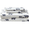image:imageEddie Bauer  King Flannel Sheet Set Soft Brushed Cotton Bedding with Matching Pillowcases Fully Elastic Fitted Sheet Deep Pocket Bed Set Breathable AllSeason Comfort Rugged Plaid PurpleBear Family