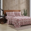 image:imageEddie Bauer  King Flannel Sheet Set Soft Brushed Cotton Bedding with Matching Pillowcases Fully Elastic Fitted Sheet Deep Pocket Bed Set Breathable AllSeason Comfort Rugged Plaid PurpleArcadia Red