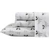 image:imageEddie Bauer  King Flannel Sheet Set Soft Brushed Cotton Bedding with Matching Pillowcases Fully Elastic Fitted Sheet Deep Pocket Bed Set Breathable AllSeason Comfort Rugged Plaid PurpleDog Friends White