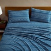 image:imageEddie Bauer  King Flannel Sheet Set Soft Brushed Cotton Bedding with Matching Pillowcases Fully Elastic Fitted Sheet Deep Pocket Bed Set Breathable AllSeason Comfort Rugged Plaid PurpleDog Sweater Stripe Blue