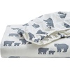 image:imageEddie Bauer  King Flannel Sheet Set Soft Brushed Cotton Bedding with Matching Pillowcases Fully Elastic Fitted Sheet Deep Pocket Bed Set Breathable AllSeason Comfort Rugged Plaid PurpleBear Family