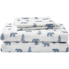 image:imageEddie Bauer  King Flannel Sheet Set Soft Brushed Cotton Bedding with Matching Pillowcases Fully Elastic Fitted Sheet Deep Pocket Bed Set Breathable AllSeason Comfort Rugged Plaid PurpleBears  Trees