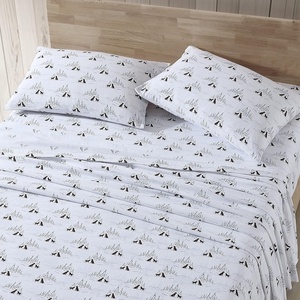image:imageEddie Bauer  King Flannel Sheet Set Soft Brushed Cotton Bedding with Matching Pillowcases Fully Elastic Fitted Sheet Deep Pocket Bed Set Breathable AllSeason Comfort Rugged Plaid PurpleDog Friends White