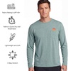 image:imageEddie Bauer Mens Long Sleeve Rash Guard Shirt with Chest Pocket  Sun Protection Quick Dry Lightweight Stretch Loose Fit Surf Heather Large