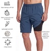 image:imageEddie Bauer Mens UPF 50 7 Volley Swim Trunks with Comfort Short Liner Quick Dry Fabric with Elastic Waist and DrawcordCargo  Dusted Indigo