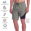image:imageEddie Bauer Mens UPF 50 7 Volley Swim Trunks with Comfort Short Liner Quick Dry Fabric with Elastic Waist and DrawcordRipstop  Sage