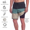 image:imageEddie Bauer Mens UPF 50 7 Volley Swim Trunks with Comfort Short Liner Quick Dry Fabric with Elastic Waist and DrawcordStripe Colorblock  Storm