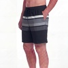 image:imageEddie Bauer Mens UPF 50 7 Volley Swim Trunks with Comfort Short Liner Quick Dry Fabric with Elastic Waist and DrawcordWashed Stripes  Rich Black