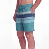 image:imageEddie Bauer Mens UPF 50 7 Volley Swim Trunks with Comfort Short Liner Quick Dry Fabric with Elastic Waist and DrawcordWashed Stripes  Tile Blue
