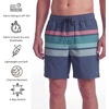 image:imageEddie Bauer Mens UPF 50 7 Volley Swim Trunks with Comfort Short Liner Quick Dry Fabric with Elastic Waist and DrawcordWashed Stripes  Tile Blue