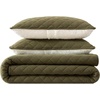 image:imageEddie Bauer  King Quilt Set Reversible Textured Bedding with Matching Shams Solid Room Decor Lightweight for YearRound Comfort Brantwood Forest GreenQueen