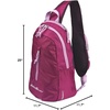 image:imageEddie Bauer Stowaway Packable Sling Bag  Travel  Outdoor  Lightweight  Compact  Ripstop Nylon Tile Blue10LPort Red