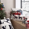 image:imageEddie Bauer  Throw Pillow Soft Decorative Pillow for Bed or Couch Christmas Decorations 20 x 20 Holiday Truck TreeBuddy Holiday Beige