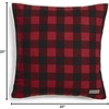 image:imageEddie Bauer  Throw Pillow Soft Decorative Pillow for Bed or Couch Christmas Decorations 20 x 20 Holiday Truck TreeCabin Plaid Red