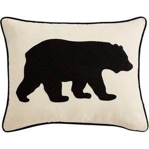image:imageEddie Bauer  Throw Pillow Soft Decorative Pillow for Bed or Couch Christmas Decorations 20 x 20 Holiday Truck TreeBear Black