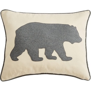 image:imageEddie Bauer  Throw Pillow Soft Decorative Pillow for Bed or Couch Christmas Decorations 20 x 20 Holiday Truck TreeBear Grey