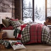 image:imageEddie Bauer  Twin Comforter Set with Sham Reversible Plaid BeddingTreebark Plaid Red