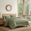 image:imageEddie Bauer  TwinTwin XL Comforter Set with Matching ShamConnor Solid Channel Stitch Green