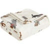 image:imageEddie Bauer  Plush Twin Blanket Striped amp Soft Blanket for Bed or CouchDogs With Scarves Grey