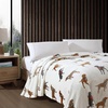 image:imageEddie Bauer  Plush Twin Blanket Striped amp Soft Blanket for Bed or CouchDogs With Scarves Grey