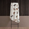 image:imageEddie Bauer  Plush Twin Blanket Striped amp Soft Blanket for Bed or CouchDogs With Scarves Grey